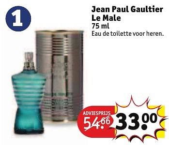 Aanbiedingen Jean paul gaultier le male - Jean Paul Gaultier - Geldig van 30/08/2016 tot 11/09/2016 bij Kruidvat