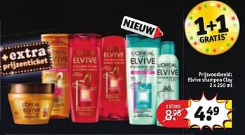Aanbiedingen Keuze uit het hele elvive, elnett en studio line assortiment elvive shampoo clay - L'Oreal Paris - Geldig van 30/08/2016 tot 11/09/2016 bij Kruidvat