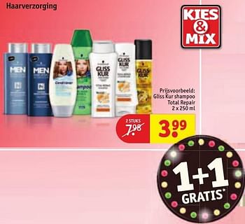 Aanbiedingen Gliss kur shampoo total repair - Gliss Kur - Geldig van 30/08/2016 tot 11/09/2016 bij Kruidvat