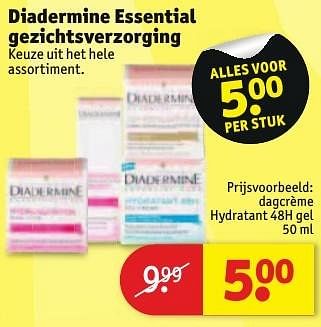 Aanbiedingen Dagcrème hydratant 48h gel - Diadermine - Geldig van 30/08/2016 tot 11/09/2016 bij Kruidvat