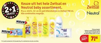 Aanbiedingen Zwitsal snoetenpoetsers olaf, frozen bad- + wasgel en neutral baby wipes - Zwitsal - Geldig van 30/08/2016 tot 11/09/2016 bij Kruidvat