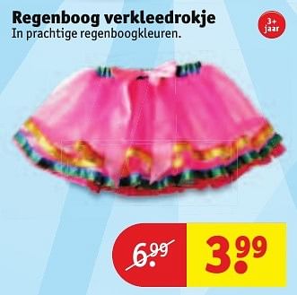 Aanbiedingen Regenboog verkleedrokje - Huismerk - Kruidvat - Geldig van 30/08/2016 tot 11/09/2016 bij Kruidvat