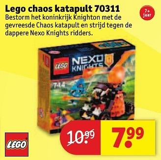 Aanbiedingen Lego chaos katapult 70311 - Lego - Geldig van 30/08/2016 tot 11/09/2016 bij Kruidvat