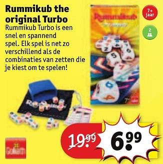 Aanbiedingen Rummikub the original turbo - Goliath - Geldig van 30/08/2016 tot 11/09/2016 bij Kruidvat