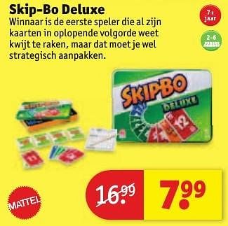 Aanbiedingen Skip-bo deluxe - Mattel - Geldig van 30/08/2016 tot 11/09/2016 bij Kruidvat