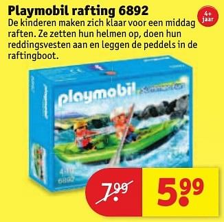 Aanbiedingen Playmobil rafting 6892 - Playmobil - Geldig van 30/08/2016 tot 11/09/2016 bij Kruidvat