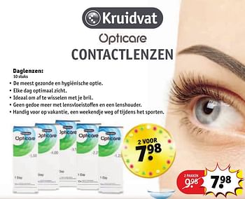 Aanbiedingen Opticare contactlenzen - Huismerk - Kruidvat - Geldig van 30/08/2016 tot 11/09/2016 bij Kruidvat