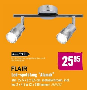 Aanbiedingen Flair led-spotstang alamak - Flair - Geldig van 29/08/2016 tot 11/09/2016 bij Hornbach