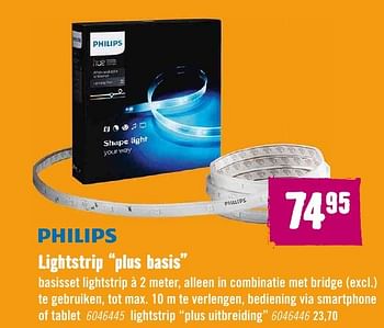 Aanbiedingen Philips lightstrip plus basis - Philips - Geldig van 29/08/2016 tot 11/09/2016 bij Hornbach