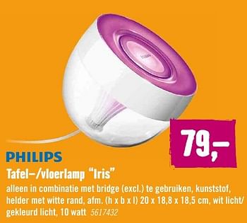 Aanbiedingen Philips tafel--vloerlamp iris - Philips - Geldig van 29/08/2016 tot 11/09/2016 bij Hornbach