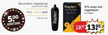 Aanbiedingen Raylex stop nagelbijten - Raylex - Geldig van 30/08/2016 tot 11/09/2016 bij Kruidvat
