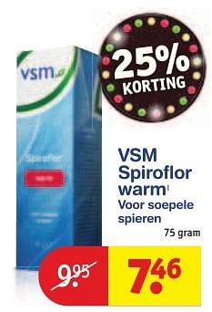 Aanbiedingen Vsm spiroflor warm voor soepele spieren - VSM - Geldig van 30/08/2016 tot 11/09/2016 bij Kruidvat