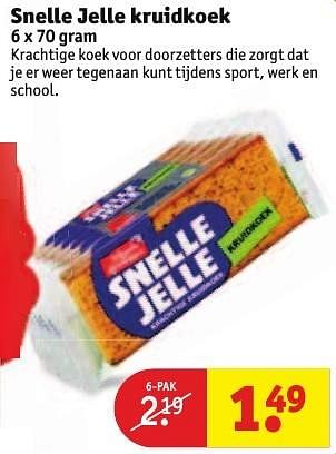 Aanbiedingen Snelle jelle kruidkoek - Snelle Jelle - Geldig van 30/08/2016 tot 11/09/2016 bij Kruidvat