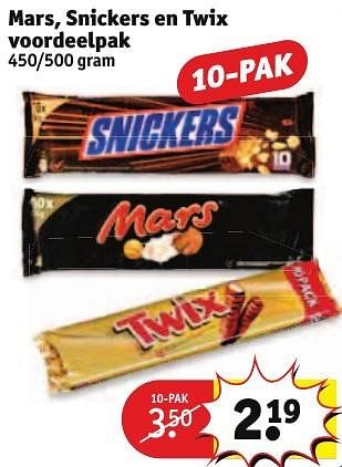 Aanbiedingen Mars, snickers en twix voordeelpak - Mars Snacks - Geldig van 30/08/2016 tot 11/09/2016 bij Kruidvat