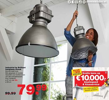 Aanbiedingen Industrial by brilliant hanglamp anouk - Brilliant - Geldig van 05/09/2016 tot 11/09/2016 bij Praxis