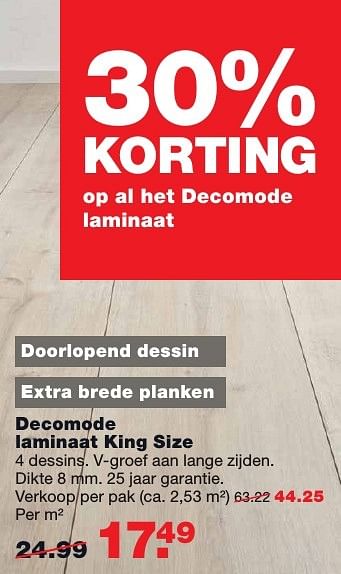 Aanbiedingen Decomode laminaat king size - DecoMode - Geldig van 05/09/2016 tot 11/09/2016 bij Praxis