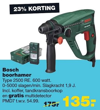 Aanbiedingen Bosch boorhamer 2500 re - Bosch - Geldig van 05/09/2016 tot 11/09/2016 bij Praxis