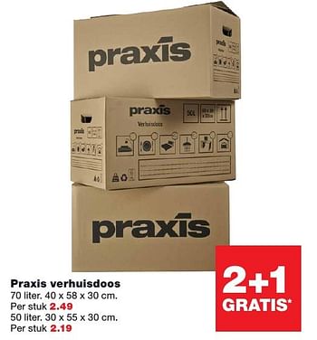 Aanbiedingen Praxis verhuisdoos - Huismerk - Praxis - Geldig van 05/09/2016 tot 11/09/2016 bij Praxis