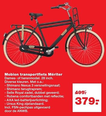Aanbiedingen Mobion transportfiets mériter - Huismerk - Praxis - Geldig van 05/09/2016 tot 11/09/2016 bij Praxis