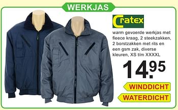 Aanbiedingen Werkjas - Cratex - Geldig van 12/09/2016 tot 01/10/2016 bij Van Cranenbroek