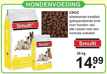 Aanbiedingen Hondenvoeding croc - Smulti - Geldig van 12/09/2016 tot 01/10/2016 bij Van Cranenbroek