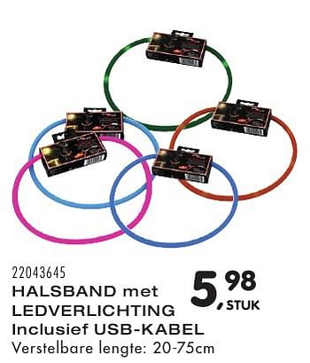 Aanbiedingen Halsband met ledverlichting inclusief usb-kabel - Huismerk - Supra Bazar - Geldig van 13/09/2016 tot 18/10/2016 bij Supra Bazar
