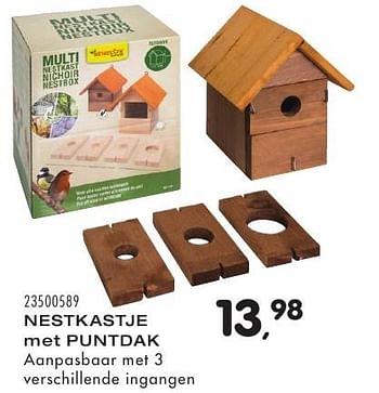 Aanbiedingen Nestkastje met puntdak - Benelux - Geldig van 13/09/2016 tot 18/10/2016 bij Supra Bazar