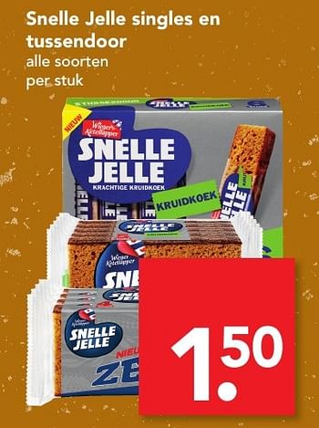 Aanbiedingen Snelle jelle singles en tussendoor - Snelle Jelle - Geldig van 11/09/2016 tot 17/09/2016 bij Deen Supermarkten