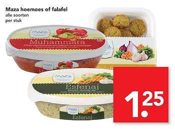 Aanbiedingen Maza hoemoes of falafel - Maza - Geldig van 11/09/2016 tot 17/09/2016 bij Deen Supermarkten