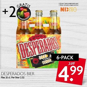 Aanbiedingen Desperados bier - Desperados - Geldig van 11/09/2016 tot 17/09/2016 bij Deka Markt