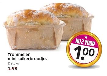 Aanbiedingen Trommelen mini suikerbroodjes - Trommelen - Geldig van 11/09/2016 tot 17/09/2016 bij Em-té