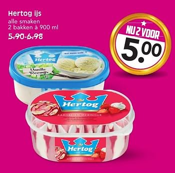 Aanbiedingen Hertog ijs - Hertog - Geldig van 11/09/2016 tot 17/09/2016 bij Em-té