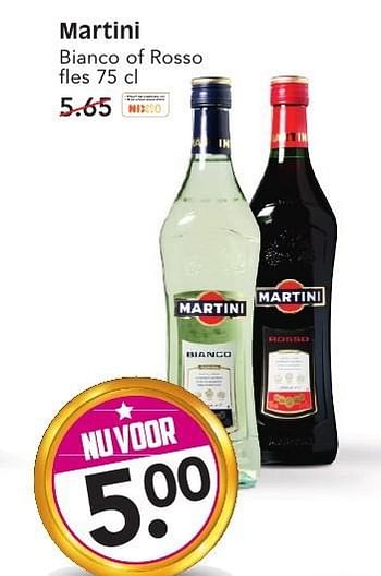 Aanbiedingen Martini bianco of rosso - Martini - Geldig van 11/09/2016 tot 17/09/2016 bij Em-té