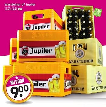 Aanbiedingen Warsteiner of jupiler - Jupiler - Geldig van 11/09/2016 tot 17/09/2016 bij Em-té