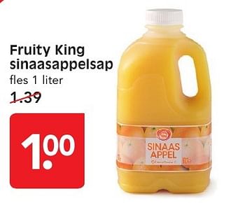 Aanbiedingen Fruity king sinaasappelsap - Fruity King - Geldig van 11/09/2016 tot 17/09/2016 bij Em-té