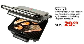 Aanbiedingen Contactgrill - Huismerk - Marskramer - Geldig van 08/09/2016 tot 21/09/2016 bij Marskramer