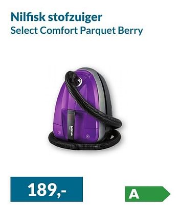 Aanbiedingen Nilfisk stofzuiger select comfort parquet berry - Nilfisk - Geldig van 01/09/2016 tot 30/09/2016 bij Alternate