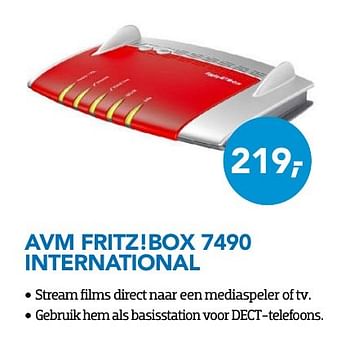 Aanbiedingen Avm fritz!box 7490 international - AVM - Geldig van 01/09/2016 tot 30/09/2016 bij Coolblue