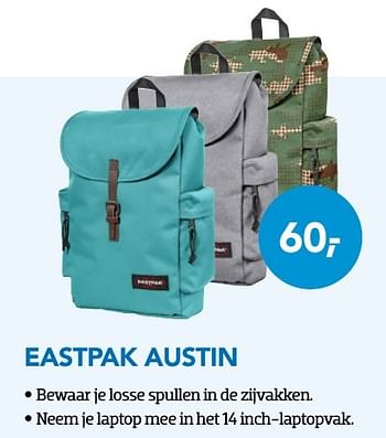 Aanbiedingen Eastpak austin - Eastpak - Geldig van 01/09/2016 tot 30/09/2016 bij Coolblue