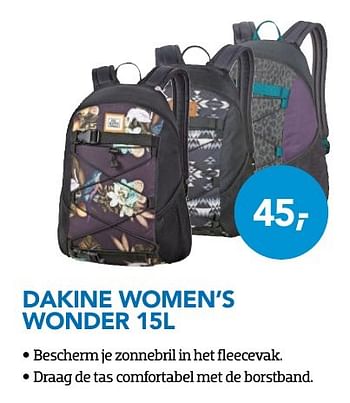 Aanbiedingen Dakine women`s wonder 15l - DAKINE - Geldig van 01/09/2016 tot 30/09/2016 bij Coolblue