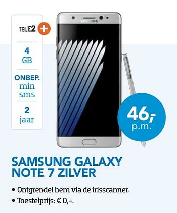 Aanbiedingen Samsung galaxy note 7 zilver - Samsung - Geldig van 01/09/2016 tot 30/09/2016 bij Coolblue