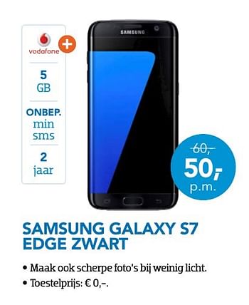 Aanbiedingen Samsung galaxy s7 edge zwart - Samsung - Geldig van 01/09/2016 tot 30/09/2016 bij Coolblue