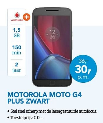 Aanbiedingen Motorola moto g4 plus zwart - Motorola - Geldig van 01/09/2016 tot 30/09/2016 bij Coolblue