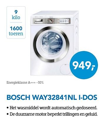 Aanbiedingen Bosch way32841nl i-dos - Bosch - Geldig van 01/09/2016 tot 30/09/2016 bij Coolblue