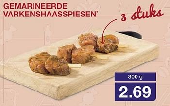 Aanbiedingen Gemarineerde varkens haasspiesen - Huismerk - Aldi - Geldig van 14/09/2016 tot 20/09/2016 bij Aldi