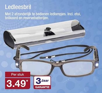Aanbiedingen Ledleesbril met 2 afzonderlijk te bedienen ledlampjes - Huismerk - Aldi - Geldig van 14/09/2016 tot 20/09/2016 bij Aldi