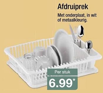 Aanbiedingen Afdruiprek met onderplaat, in wit of metaalkleurig - Huismerk - Aldi - Geldig van 14/09/2016 tot 20/09/2016 bij Aldi