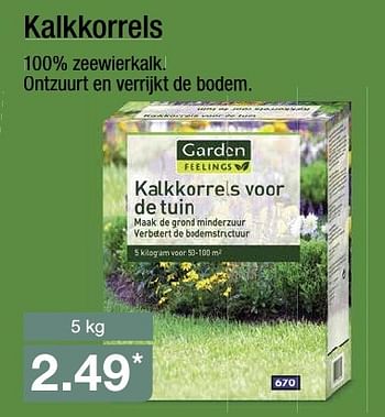 Aanbiedingen Kalkkorrels - Garden Feelings - Geldig van 14/09/2016 tot 20/09/2016 bij Aldi