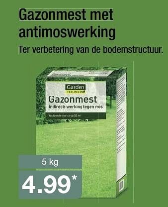Aanbiedingen Gazonmest met antimoswerking - Garden Feelings - Geldig van 14/09/2016 tot 20/09/2016 bij Aldi