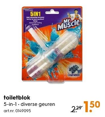 Aanbiedingen Toiletblok 5-in-1 - Mr. Muscle - Geldig van 12/09/2016 tot 21/09/2016 bij Blokker